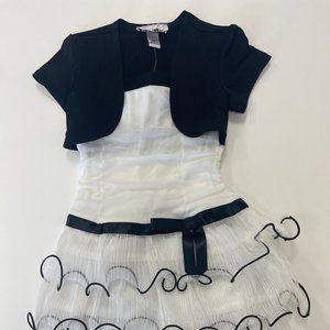 Toddler 3T Black and White Ruffled Philly Dress